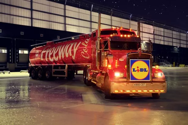 Lidl Freeway Christmas cola truck