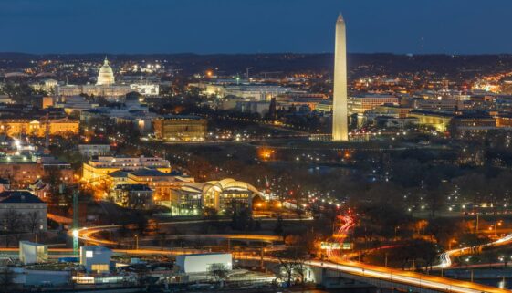 Top view scene of Washington DC down town which can see United s