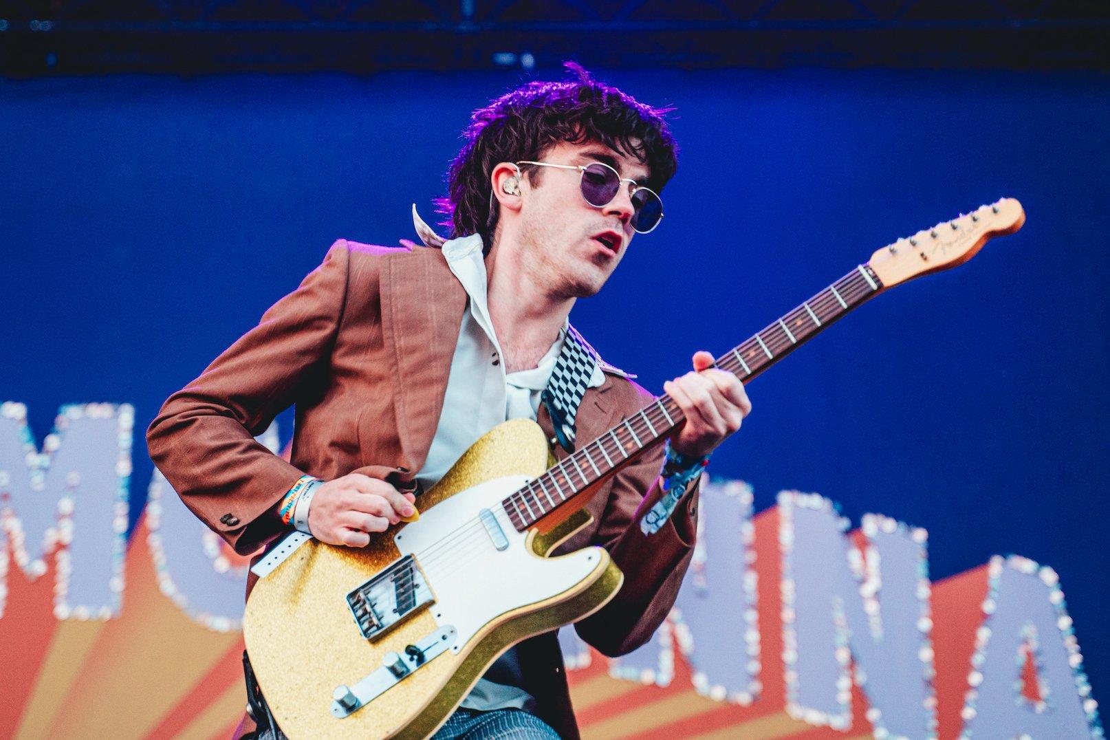 Declan McKenna performing in England in 2024