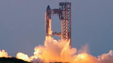 SpaceX's Starship lifts off during its fifth flight test, in Boca Chica, Texas.