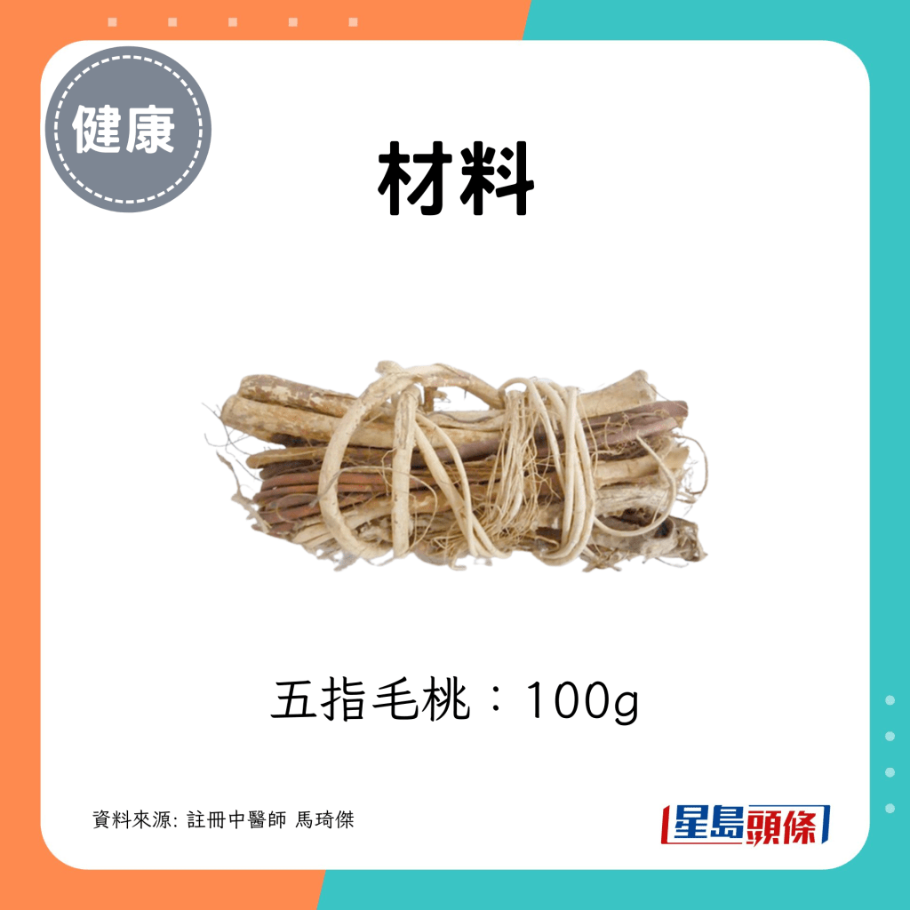 材料：二指毛桃100g