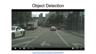 Object Detection
https://www.youtube.com/watch?v=yNc5N1MOOt4
 