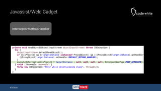 Javassist/Weld Gadget
InterceptorMethodHandler
4/7/2016
 