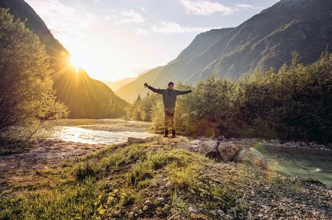 Von Overtourism keine Spur: Wanderer im slowenischen Triglav-Nationalpark 