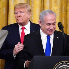 Donald Trump mit Israels Ministerpräsident Benjamin Netanjahu im Weißen Haus in Washington