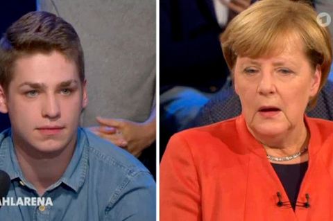 Alexander Jorde und Angela Merkel