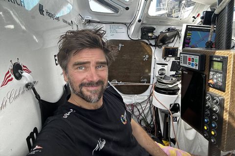 Der deutsche Skipper Boris Herrmann vor der Vendée Globe an Bord der "Malizia - Sea Explorer"