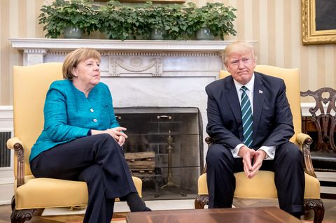 Angela Merkel und Donald Trump im Oval Office