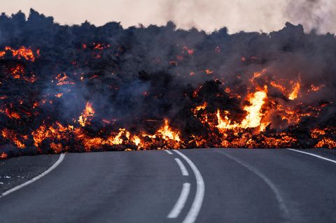 Lava auf dem Weg zur Blauen Lagune auf Island