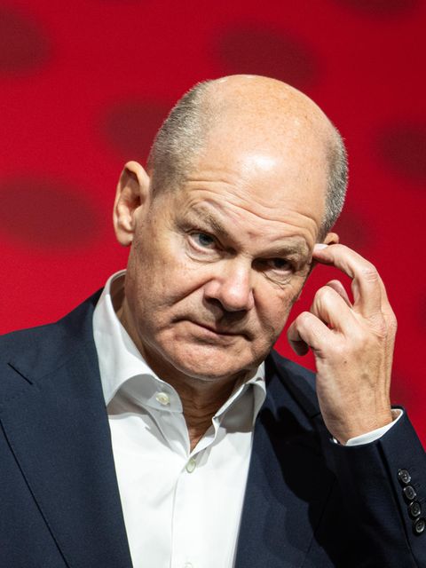 Bundeskanzler Olaf Scholz (SPD) beim DEMO-Kommunalkongress in Berlin