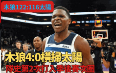 NBA｜木狼4:0掃走太陽 隊史第2次晉身季後賽次圈