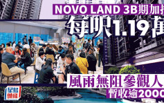 NOVO LAND 3B期加推 每尺1.19万 风雨无阻参观人流 暂收逾2000票