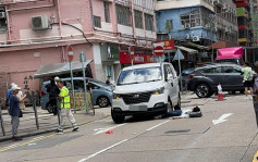 長沙灣過路男捱貨Van撞 受傷倒地