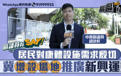 區議員有Say｜中西區胡汶軒：居民對康體設施需求殷切 冀增設場地推廣新興運動