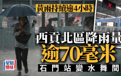 黄雨‧多图｜持续逾4小时 本港多区水浸   石门站变水舞间