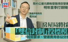 简约公屋│元朗攸壆路项目营运合约明年初招标 戴尚诚：房屋局采取「双信封制」投标模式