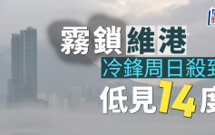 天氣｜今日早晚有霧潮濕溫暖 冷鋒周日殺到低見14度