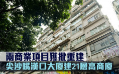 屋宇署批則｜兩商業項目獲批重建 尖沙嘴漢口大廈建21層高商廈