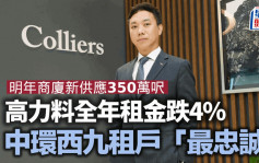 明年商廈新供應350萬呎 高力料全年租金跌4% 中環西九租戶「最忠誠」