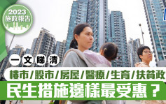 施政報告2023︱生育/樓市/股市/房屋/醫療/扶貧政策一文睇清 民生措施邊樣最受惠？