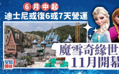 迪士尼上年度淨虧損21億 下月中起恢復6或7天營運 暫無計畫加價