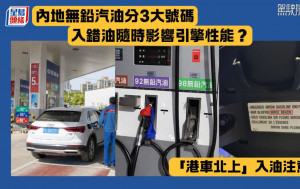 「港車北上」入油注意！內地無鉛汽油分3大號碼 入錯油隨時影響引擎性能？