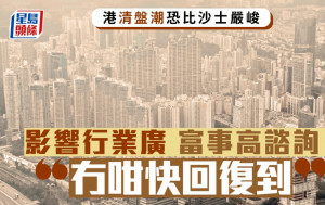 港清盤潮恐比沙士嚴峻 影響行業廣 富事高諮詢：冇咁快回復到