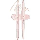 Peripera SUGAR TWINKLE DUO EYE SHADOW STICK (01 DEWY NUDE) - Shimmer, Highlighter, Convenient Eye Shadow Cream