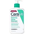 CeraVe Foaming Facial Cleanser | Daily Face Wash for Oily Skin with Hyaluronic Acid, Ceramides, and Niacinamide| Fragrance Fr