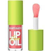 Beauty Glazed Big Brush Head Lip Oil, Ultra-Hydrating & Nourishing, Smooth Glossy Finish Lip Glow Oil, Shiny and Vegan Tinted