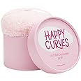 Happy Curves Comfort Powder Puff - Large Powder Puff for Body Powder Applicator with Storage Container, Compatible with Women