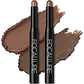 FOCALLURE 2 Pcs Cream Eyeshadow Stick,Brightener Eyeshadow Pencil Crayon,Highlighter Eye Shadow Stick Sets with Crease-proof 