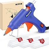 Hot Glue Gun, Mini Hot Glue Gun Kit with 30 Glue Sticks for School Crafts DIY Arts Quick Home Repairs, 20W (Blue)