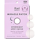 Rael Pimple Patches, Miracle Overnight Spot Cover - Hydrocolloid Acne Patch for Face, Zit & Blemish, Thicker & Extra Adhesion