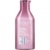 Redken Shampoo, Volume Injection Hair Shampoo, Lightweight Finish, Volumizing Shampoo, Adds Lift and Body, Adds Volume to Hai