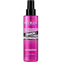 Redken Quick Blowout Heat Protection Spray for All Hair Types | Reduces blow dry time | Blowdry spray,125ml.