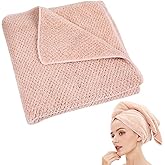 Laojbaba Microfiber Hair Towel Quick Dry Hair Towel Hair Drying Towels Suitable for All Kinds of Hair Ultra Absorbent Long an