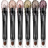 LUXAZA PRO Neutral Eyeshadow Stick Makeup Set, Metallic Shimmer Matte Cream Eye Shadow Eyeliner Brightener Pencil Crayon - Cl