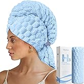 Umisleep Microfiber Towel for Hair, 40" x 30" Extra Large Anti Frizz Hair Towel for Women Long, Curly, Thick Hair, Ultra Soft