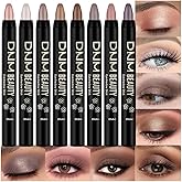 evpct 8Pcs Cream Eye Shadow Brightener Sticks Set for Eyes, Champagne Pearl Taupe Bronze Cocoa Stone Putty Smoky Amethyst Shi