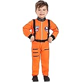 Toddler Classic Orange Astronaut Costume, Spacesuit for Children