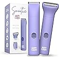 HAPPY CURVES Smoothie Bikini Trimmer - Electric Razor for Women, Waterproof Hair Trimmer with Adjustable Guards, Personal Sha