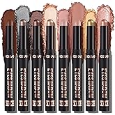 Jolilab Eyeshadow Stick Set, 8 Colors Matte Professional Bright-Colored Contouring and Highlight Eyeshadow Stick, Cream Eyesh