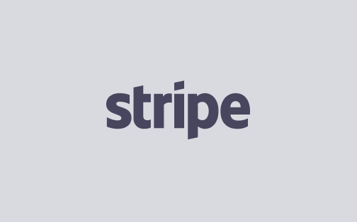 Logo Stripe sur du gris