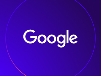 Google Logo | White | Purple Background