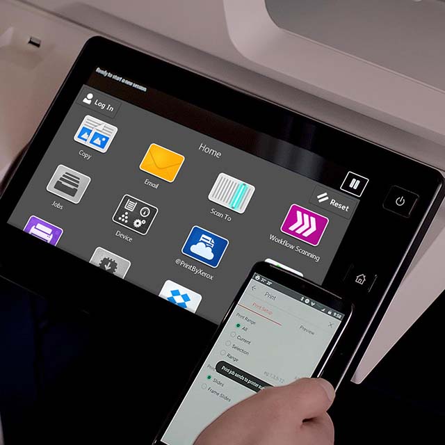 Xerox MFP user interface