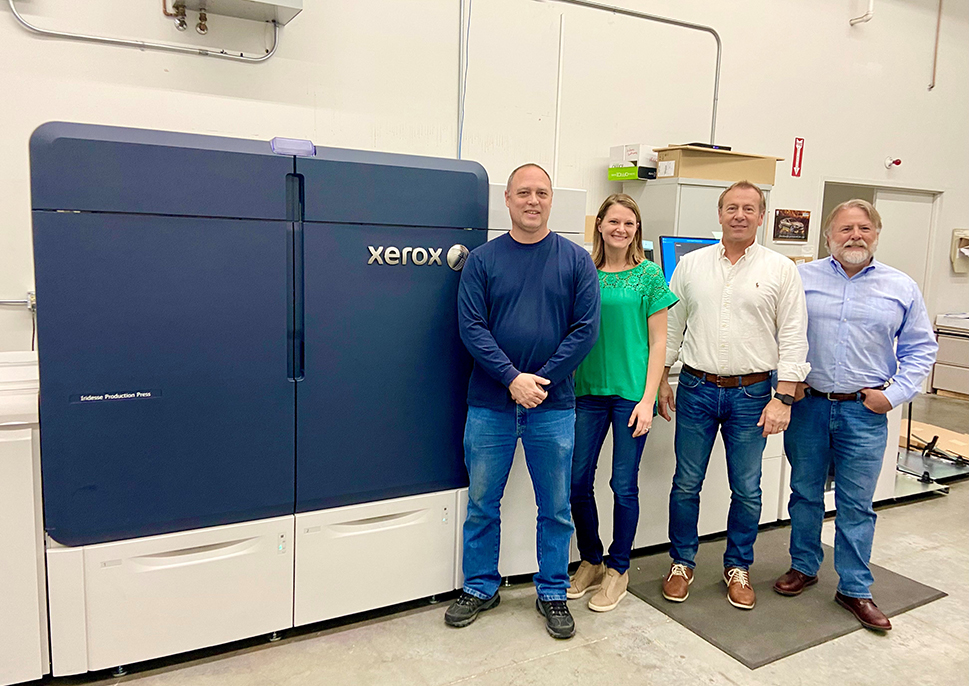 The Daily Printing team with their Xerox Iridesse Press