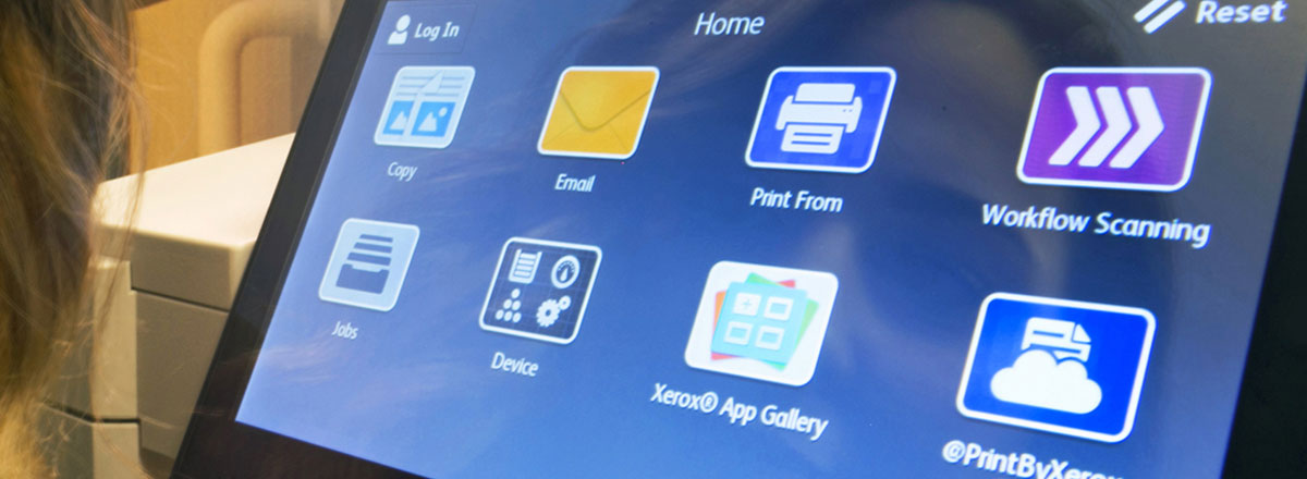 User interface on a Xerox ConnectKey MFP