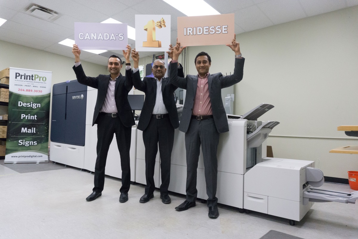 PrintPro Canada team with Xerox Iridesse digital press