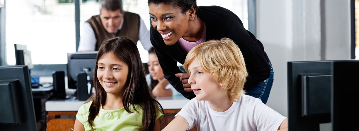 children in class at school